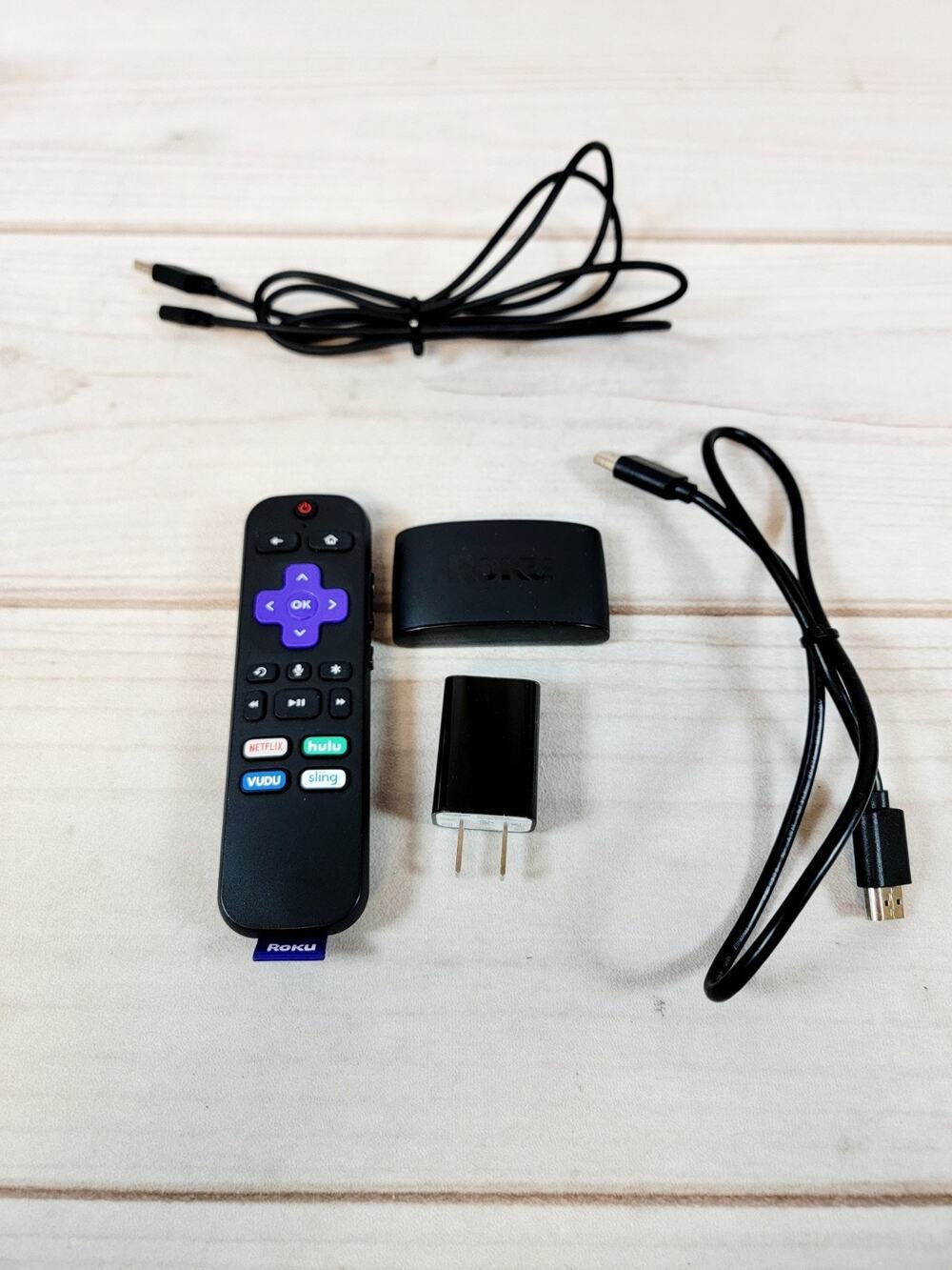 Complete Roku HD Express 3931X Streaming Media Player Remote Power Adapter